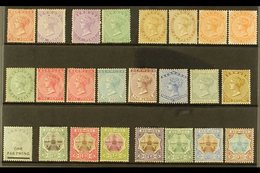 1865-1910 OLD TIME MINT SELECTION  Presented On A Stock Card. Includes 1865-1903 CC Wmk P14 1d & 6d, P 14 X12½ 6d & 1s,  - Bermuda