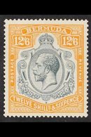 1924-32  KGV 12s6d Grey And Orange, SG 93, Very Fine Lightly Hinged Mint. For More Images, Please Visit Http://www.sanda - Bermudes