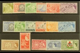 1953-62  Complete Definitive Set, SG 135/50, Never Hinged Mint (18 Stamps) For More Images, Please Visit Http://www.sand - Bermuda