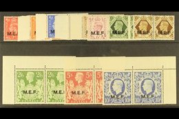 M.E.F.  1943 Overprint Set Complete, SG M11/21, Very Fine Never Hinged Mint Pairs, High Values Marginal. (22 Stamps) For - Afrique Orientale Italienne