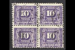 POSTAGE DUES  1930-32 10c Bright Violet, SG D13, Fine Used BLOCK Of 4, Fresh & Scarce. (4 Stamps) For More Images, Pleas - Other & Unclassified