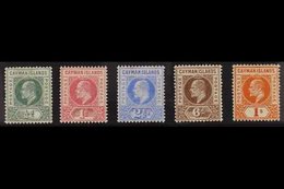 1902-03  Watermark Crown CA Complete Set, SG 3/7, Fine Mint. (5 Stamps) For More Images, Please Visit Http://www.sandafa - Iles Caïmans