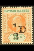 1907  ½d On 5s Salmon & Green Surcharge, SG 18, Fine Never Hinged Mint, Very Fresh, Expertized Gebr. Senf. For More Imag - Iles Caïmans