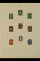 1857-1867 CHALON TYPES.  USED COLLECTION On Leaves, Includes 1857-59 2d (x3, Two With 4 Margins), 6d (3 Margins), 8d (re - Ceylon (...-1947)