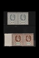 1904  1r50 And 2r25 Wmk MCA, Ed VII, SG 287/8, In Very Fine Never Hinged Mint Horizontal Pairs. (4 Stamps) For More Imag - Ceylan (...-1947)