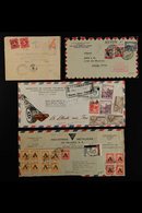 1921-1959  An Interesting Group Of Mostly Airmail Covers With Multiple Frankings, Includes 1921 Cover To USA With 2c Bis - Colombie