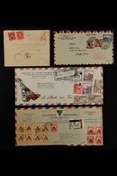 1921-1959  An Interesting Group Of Mostly Airmail Covers With Multiple Frankings, Includes 1921 Cover To USA With 2c Bis - Colombia