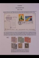TELEGRAPH STAMPS  1881-1904 ACCUMULATION Of Mint & Used Telegraph Stamps, Album Page Plus Loose, Begins With The 1881 Se - Colombie