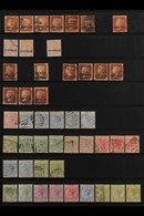 1880-1938 INTERESTING COLLECTION/ACCUMULATION  On Stock Pages, Mint & Used, Includes 1880 1d (x7, Various Plates, One Mi - Autres & Non Classés