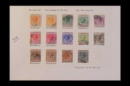 1912-1935 USED COLLECTION  On Leaves, ALL DIFFERENT, Includes 1912-15 Complete To 18pi Incl. 10pa, ½pi, 1pi & 9pi Shades - Andere & Zonder Classificatie