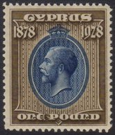 1928  £1 Blue And Bistre-brown "50th Anniversary Of British Rule", SG 132, Superb Never Hinged Mint. For More Images, Pl - Sonstige & Ohne Zuordnung