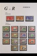 1937-51 All Diff VFM Colln Incl 1838-47 Defin Set Etc (28 Stamps)  Includes 1938-47 Complete Definitive Set, 1948 Silver - Dominica (...-1978)