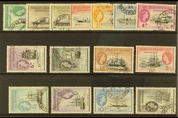 1954-62  Pictorials Complete Set, SG G26/40, Very Fine Cds Used, Fresh. (15 Stamps) For More Images, Please Visit Http:/ - Falkland Islands