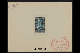 ALGERIA  1936 IMPERF DIE PROOF For The 45c 'Moslem Cemetery' Pictorial Design (SG 117, Yvert 111) Printed In Turquoise-b - Other & Unclassified