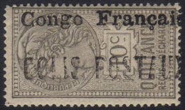 CONGO  PARCEL POST 1893 10c Grey Fiscal With "Congo Francaise COLIS POSTAUX" Vertical Overprint Reading Downwards, Yvert - Autres & Non Classés
