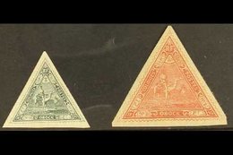 SOMALI COAST  OBOCK 1893 2fr Slate-green And 5fr Rose "Triangulars", SG 63/64, Fine Mint. (2 Stamps) For More Images, Pl - Other & Unclassified
