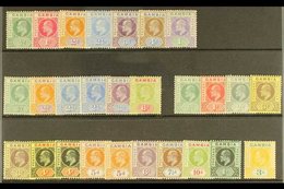 1902-1909 KEVII MINT SELECTION  Presented On A Stock Card That Includes 1902-05 CA Wmk Set (ex 6d) To 1s, 1904-06 MCA Wm - Gambia (...-1964)