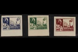 LODZ (LITZMANNSTADT  1944 Local Jewish Ghetto Post Laid Paper Complete Set, Michel II/V, Very Fine Mint (5pf & 20pf Unhi - Other & Unclassified