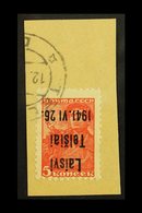 TELSIAI (TELSCHEN)  1941 5k Scarlet "Laisvi Telsiai" Local Overprint Type III With INVERTED OVERPRINT Variety, Michel 1  - Autres & Non Classés