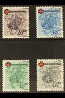 FRENCH ZONE  RHEINLAND-PFALZ 1949 Red Cross Complete Set (Michel 42/45, SG FR42/45), Superb Cds Used With Matching "Ebin - Autres & Non Classés