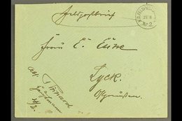 SOUTH WEST AFRICA  1905 (21 Mar) Stampless Feldpost Cover To Germany Showing Fine "K.D. FELDPOSTSTATION / Nr. 2" At Top  - Autres & Non Classés