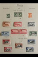 1938-1950 SUPERB MINT COLLECTION  On Leaves, Some Stamps Are Never Hinged. Includes 1938-51 Pictorials Set With Most Per - Gibraltar