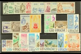 1953-62 DEFINITIVE SETS.  A Stock Card Bearing The First Two Definitive Complete Sets, 1953-59 Set (SG 145/58) & 1960-62 - Gibraltar