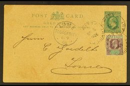 1905  (5 Sep) ½d Postal Stationery Postcard Uprated With ½d KEVII Stamp, Addressed To Lome (German Togo), Bearing "Kwitt - Gold Coast (...-1957)