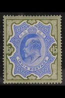 1902-11  15r Blue And Olive Green, SG 146, Fine Mint, One Shorter Perf At Top For More Images, Please Visit Http://www.s - Altri & Non Classificati