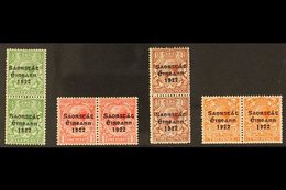 1922-23 LONG "1" IN "1922" VARIETIES.  Harrison Overprints Complete Set, SG 67/70, Fine Mint PAIRS With One Stamp In Eac - Autres & Non Classés