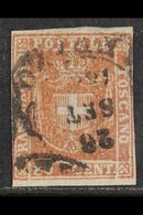 TUSCANY  PROVISIONAL GOVERNMENT 1860 80c Pale Red-brown (Sassone 22, SG 50), Fine Used, Four Just Clear To Large Margins - Zonder Classificatie