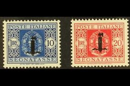 SOCIAL REPUBLIC  POSTAGE DUES 1944 10L Blue & 20L Carmine, Sassone 71/2, Mi 48/9, Never Hinged Mint (2 Stamps). For More - Non Classés