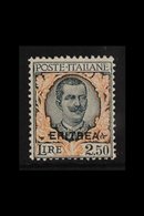ERITREA  1926 2.50L Myrtle & Orange King Overprint (SG 115, Sassone 115), Never Hinged Mint, Fresh & Scarce. For More Im - Autres & Non Classés