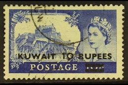 1955-57  10r On 10s Ultramarine Overprint Type II, SG 109a, Fine Used. For More Images, Please Visit Http://www.sandafay - Koweït