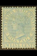 1867-72  12c Blue CC Wmk, SG 15, Fine Mint For More Images, Please Visit Http://www.sandafayre.com/itemdetails.aspx?s=62 - Straits Settlements