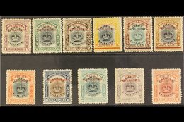 1906-07  Labuan Overprinted Complete Set, SG 141/51, Good To Fine Mint. The 2c Is The Scarce Perf 13½-14, SG 142. (11 St - Straits Settlements