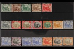 F.M.S.  1904-22 MCA Wmk Tiger Range With Shades Etc To 50c (2) Presented On A Stock Card, Between SG 29/47, Fine Mint. ( - Other & Unclassified