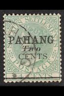 PAHANG  1891 2c On 24c Green Type 5, SG 7, Very Fine Used. For More Images, Please Visit Http://www.sandafayre.com/itemd - Autres & Non Classés