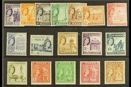 1956-58  Definitives Complete Set, SG 266/82, Never Hinged Mint. (17 Stamps) For More Images, Please Visit Http://www.sa - Malte (...-1964)