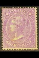 1863  5s Bright Mauve, Wmk CC, SG 72, Fine Mint, Part Og. Cat £325 For More Images, Please Visit Http://www.sandafayre.c - Maurice (...-1967)