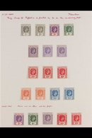 1937-50  KGVI FINE MINT COLLECTION  Written Up On Pages, 1938-49 Defins Set Plus Reprints On Thin White Paper, Perf 15 X - Mauritius (...-1967)