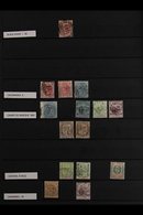 POSTMARKS  Good Range Of Different Marks On Stamps To 1920 With A Few To Early QEII, Over 60 Different Offices Seen, Inc - Maurice (...-1967)