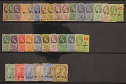 SPECIMENS  Selection Of Mint Stamps Incl Geo V , Wmk Script, Vals To 5s Overprinted "Specimen". (32 Stamps) For More Ima - Montserrat
