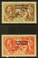 BRITISH CURRENCY  1935-37 Re Engraved "Seahorse" Set, SG 73/74, Fine Mint (2 Stamps) For More Images, Please Visit Http: - Autres & Non Classés