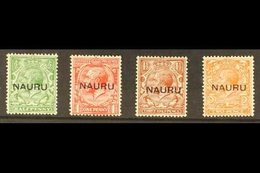 1923  "Long Overprints" (13½mm) Complete Set, SG 13/16, Fine Mint. (4 Stamps) For More Images, Please Visit Http://www.s - Nauru