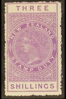 POSTAL FISCAL  1906 3s Mauve On Unsurfaced Cowan Paper, Perf 14, SG F79, Fine Mint. For More Images, Please Visit Http:/ - Autres & Non Classés