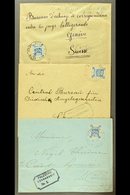1918  CENSORED COVERS  Each Bearing 1p Ultramarine, SG 3, Tied By "SZ 44" APO Of Jerusalem Cds Postmark, Two Addressed T - Palestine