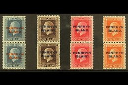 1917-20  Vertical Pairs With Mixed Perfs, The Complete Set, SG 24b/27b, Very Fine Mint (4 Pairs) For More Images, Please - Penrhyn