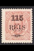 ANGOLA  1902 115r On 100r Brown King Carlos Surcharge Perf 11½ (SG 110, Afinsa 67), Fine Mint, Scarce. For More Images,  - Autres & Non Classés