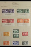 1937-1949 COMPLETE VERY FINE MINT COLLECTION  On Leaves, Includes 1938-44 Set Incl 1d Green Imprint Pair (stamps NHM), 1 - Sint-Helena